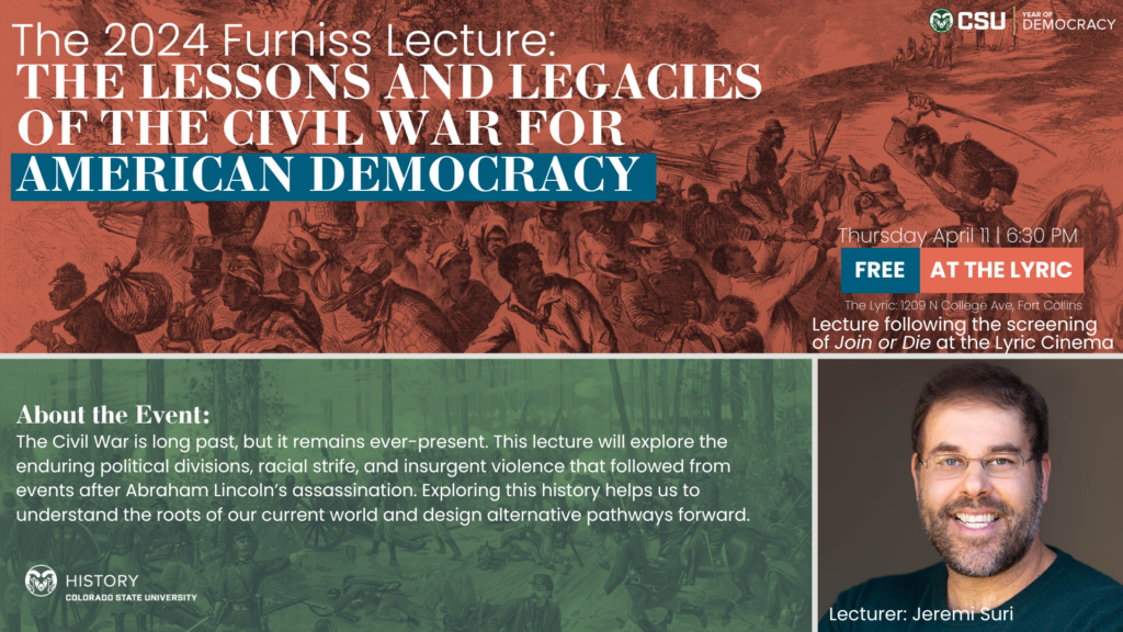 Jeremy Suri speaks at the history department's Furniss Lecture on Thursday, April 11 at 7 pm at The Lyric